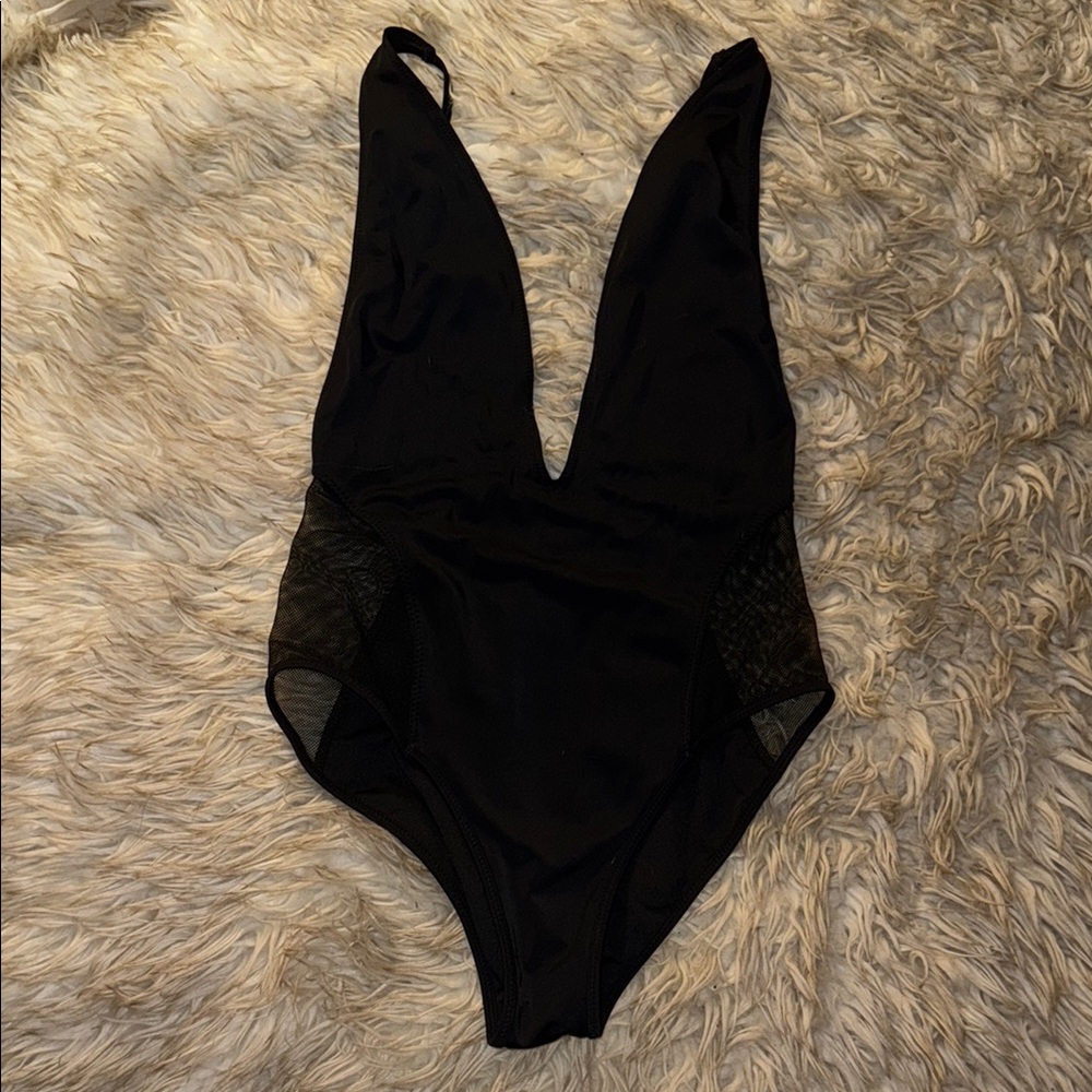 Black Plunge Swimsuit